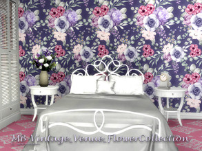 Sims 4 — MB-Vintage_Venue_FlowerCollection by matomibotaki — MB-Vintage_Venue_FlowerCollection romantic floral wallpaper