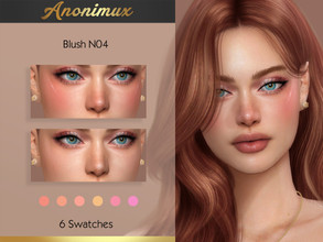 Sims 4 — Blush N04 by Anonimux_Simmer — - 6 Swatches - BGC - HQ - Thanks to all CC creators - I hope you enjoy!