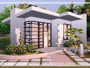 Sims 4 — Magnolia Starter House by Moniamay72 — I present bright modern Starter House for your sim. A comfortable cheap
