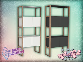 Sims 4 — Brymming - Shelf II by ArwenKaboom — Base game shelf in 4 recolors. You can find all items by searching