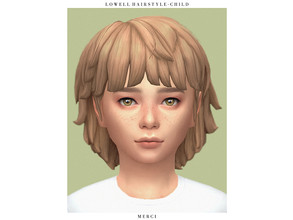 Sims 4 — Lowell Hairstyle - Child by -Merci- — New Maxis Match Hairstyle for Sims4. -15 EA Colours. -Unisex. -Base Game