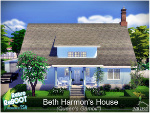 Sims 4 — Retro ReBOOT - Beth Harmon's House (Queen's Gambit) by nobody13922 — I present my version of the Beth Harmon's