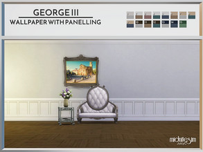 Sims 4 — George III - Wallpaper with Panelling by juicyc — Georgian-inspired wallpaper with panelling coming in 15