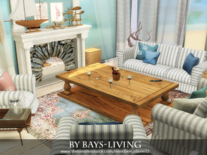 Sims 4 — BY BAYS-LIVING by dasie22 — BY BAYS-LIVING is a coastal living room with a touch of Hamptons style. Please, use