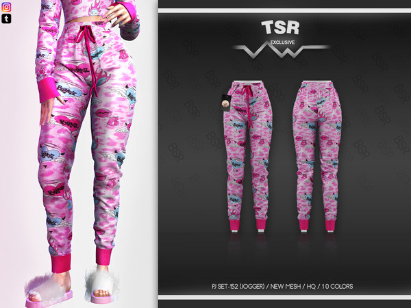 Sims 4 — PJ SET-152 (JOGGER) BD533 by busra-tr — 10 colors Adult-Elder-Teen-Young Adult For Female Custom thumbnail