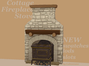 Sims 4 —  Cottage Inspired Fireplace Stove by Lahawana — This is a standalone re-mesh of the base game wood burning stove