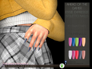 Sims 4 — Essie Expressie Stiletto Nails by PlayersWonderland — This is part of the Essie Expressie Collaboration powered