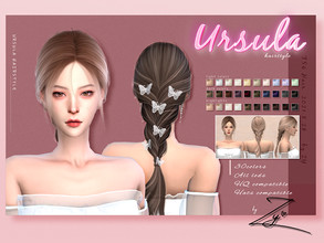 Sims 4 — Ursula hairstyle_Zy by _zy — New mesh 30 colors All lods HQ compatible Hats compatible hope you will like it~