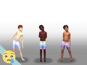 Sims 4 — Voidcritter Swim Shorts (Pt.1) by cryiingemoji — A pair of swim shorts for boys (or girls!) that can be used for