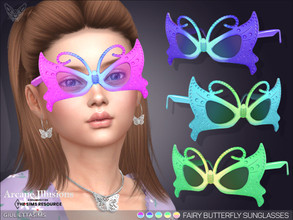 Sims 4 — Arcane Illusions - Fairy Butterfly Sunglasses For Kids by feyona — Fairy Butterfly-shaped sunglasses for your