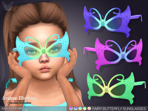 Sims 4 — Arcane Illusions - Fairy Butterfly Sunglasses For Toddlers by feyona — Fairy Butterfly-shaped sunglasses for