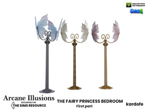 Sims 4 — Arcane Illusions_The fairy princess bedroom_FloorLamp by kardofe — Floor lamp, with delicate fairy wings, made