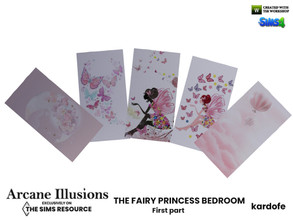 Sims 4 — Arcane Illusions_The fairy princess bedroom_Rug by kardofe — Carpet with cute fantasy designs, in five colour