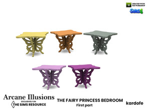 Sims 4 — Arcane Illusions_The fairy princess bedroom_Table by kardofe — Dining table with legs in the shape of butterfly