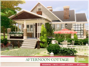 Sims 4 — Afternoon Cottage /No CC/ by Lhonna — Sweet, little cottage for Sims tired with city life. Perfect place for