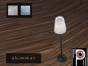 Sims 4 — Psychachu - Shimmer Set - Floor Lamp by Psychachu — (3 swatches) - grey and gold, silver, and blue