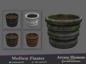 Sims 4 — Medium Planter by sim_man123 — A medium-sized planter in a variety of colors - who knows what kind of life this