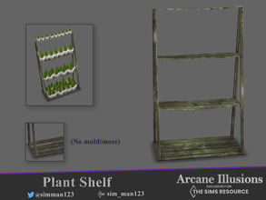 Sims 4 — Old Plant Shelf by sim_man123 — An old wooden shelf that, despite being quite rickety, can still hold quite a