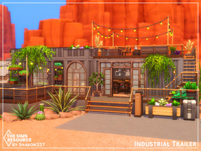 Sims 4 — Industrial Trailer - Nocc by sharon337 — Industrial Trailer is a 1 Bedroom 1 Bathroom home. It's built on a 20 x