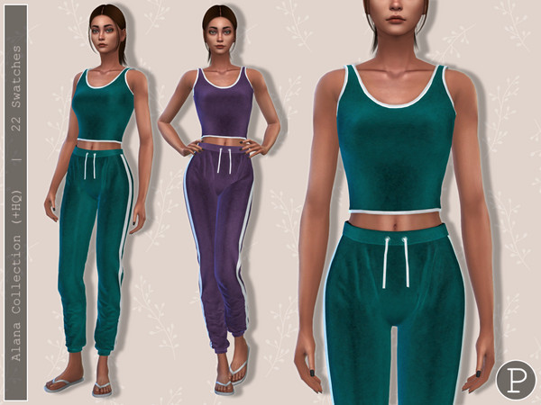 Sims 4 — Alana Top. by Pipco — A velvet tank top in 22 colors. Base Game Compatible New Mesh All Lods HQ Compatible