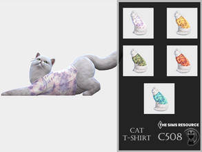 Sims 4 — Cat T-shirt C508 by turksimmer — 5 Swatches Compatible with HQ mod Works with all of skins Custom Thumbnail All