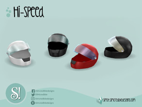 Sims 4 — Hi-speed helmet by SIMcredible! — by SIMcredibledesigns.com available at TSR 4 colors variations