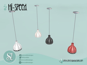 Sims 4 — Hi-speed Ceiling lamp by SIMcredible! — by SIMcredibledesigns.com available at TSR 4 colors variations