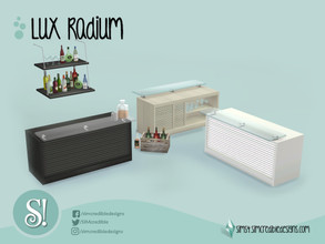 Sims 4 — Lux Radium bar by SIMcredible! — by SIMcredibledesigns.com available at TSR 3 colors variations