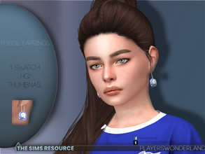 Sims 4 — Fossil Earrings KIDS by PlayersWonderland — Here have the special and stylish fossil earrings inspired by the