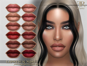 Sims 4 — FRS Lipstick N283 by FashionRoyaltySims — Standalone Custom thumbnail 12 color options HQ texture Compatible