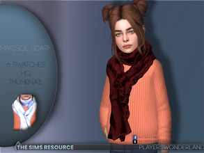 Sims 4 — Marisol Scarf KIDS by PlayersWonderland — This scarf was part of the xmas collaboration back in 2020. Now