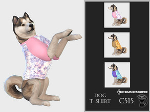 Sims 4 — Dog T-shirt C515 by turksimmer — 3 Swatches Compatible with HQ mod Works with all of skins Custom Thumbnail All