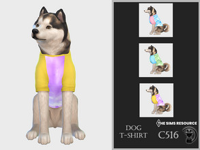Sims 4 — Dog T-shirt C516 by turksimmer — 3 Swatches Compatible with HQ mod Works with all of skins Custom Thumbnail All