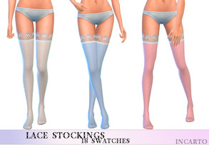 Sims 4 — Incarto LACE STOCKINGS 2 by Incarto — 18 swatches Base game, available to everyone Hope you like it