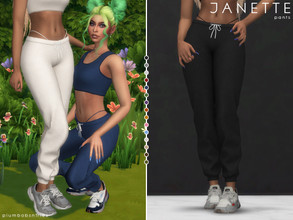 Sims 4 — JANETTE | pants by Plumbobs_n_Fries — Sweatpants with Thong New Mesh HQ Texture Female | Teen - Elders Hot &
