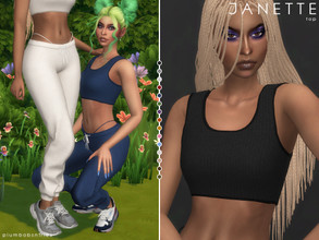 Sims 4 — JANETTE | top by Plumbobs_n_Fries — Knitted Cropped Vest Top New Mesh HQ Texture Female | Teen - Elders Hot
