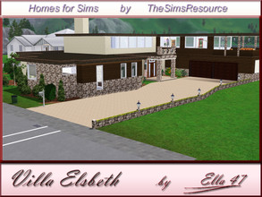 Sims 3 — Villa Elsbeth by ella47 — Villa Elsbeth is nice home for Sims with Kids There is a Livingroom open to below with