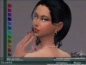 Sims 4 — Glamour by Silerna — - Base game compatible - New mesh - all lods - Located in Gloves - 12 different colors -