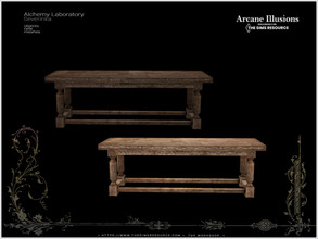 Sims 4 — ArcaneIllusions AlchemyLab - desk by Severinka_ — Antique inlaid table (desk) From the set 'Alchemy Laboratory'