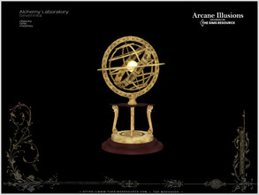 Sims 4 — ArcaneIllusions AlchemyLab - armillary sphere lamp by Severinka_ — Big floor lamp "Armillary sphere"