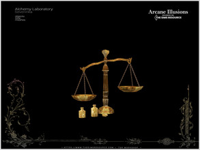 Sims 4 — ArcaneIllusions AlchemyLab - scales by Severinka_ — Pharmacy scales with weights From the set 'Alchemy
