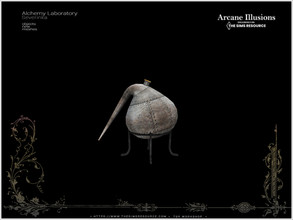 Sims 4 — ArcaneIllusions AlchemyLab - small retort by Severinka_ — Small metall retort From the set 'Alchemy Laboratory'
