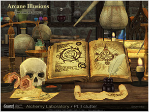 Sims 4 — ArcaneIllusions AlchemyLaboratory Pt.II clutter by Severinka_ — A set of decor for a medieval magical alchemy