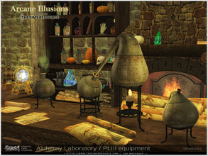 Sims 4 — ArcaneIllusions AlchemyLaboratory Pt.III equipment by Severinka_ — A set of decor (equipment) for a medieval