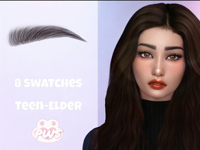 Sims 4 — AYA Eyebrows [PastelWorkShop] by PastelWorkShop — Aya Eyebrows - 8 swatches - teen - elder - unisex