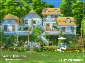 Sims 4 — Arcane Illusions - Fairy Treehouse - Nocc by sharon337 — Fairy Treehouse is a 2 Bedroom 1 Bathroom fairy home.