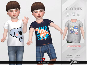 Sims 4 — Cartoon's Shirt 01 for Toddler by remaron — Cartoon's shirt for Toddler in The Sims 4 ReMaron_T_CartoonShirt01