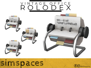 Sims 4 — Vintage Office - rolodex by simspaces — Part of the Vintage Office set: a timeless classic for keeping track of