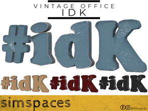Sims 4 — Vintage Office - IDK by simspaces — Part of the Vintage Office set: mixing old with new, it's a gorgeous