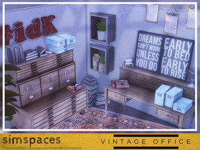 Sims 4 — Vintage Office by simspaces — For the businessSim who likes to stick with the classics, the Vintage Office is